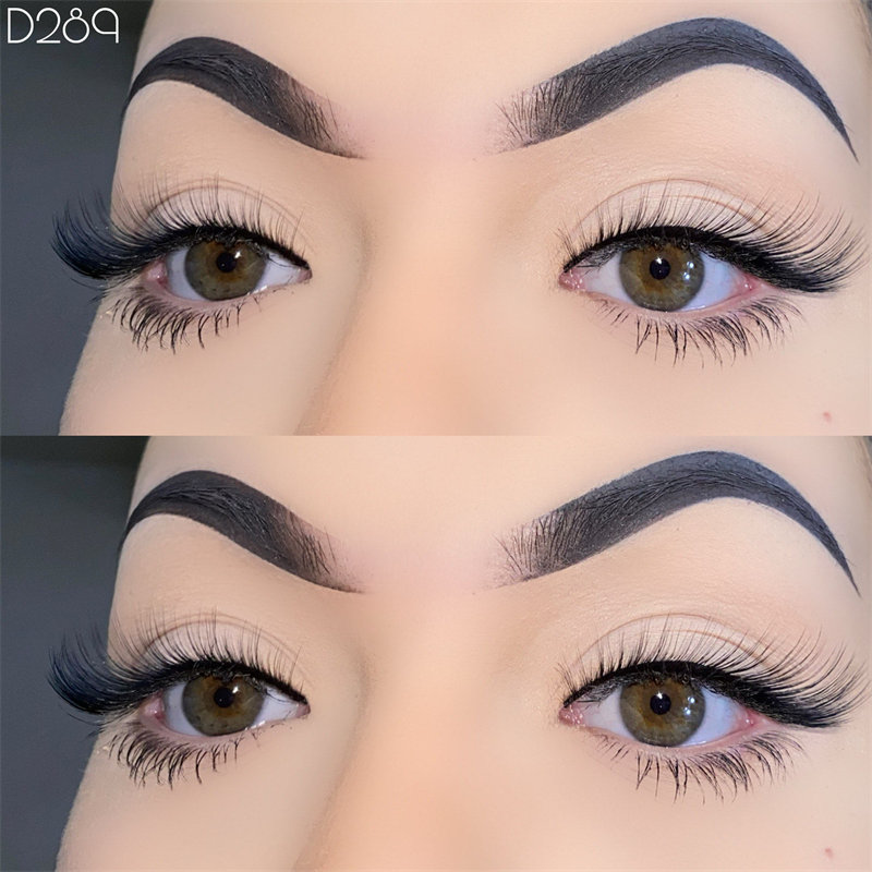 Fox Eye Lashes Wispy Фалшиви мигли Естествен вид L Извиване