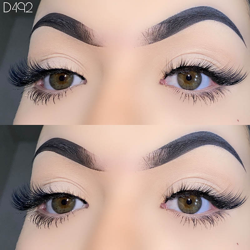 5 чифта Wispy Lashes Естествен вид крилати мигли 7 mm-17 mm