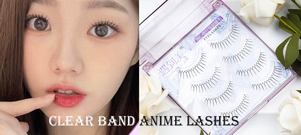 Clear Band Anime Lashes 4 Pairs Pack