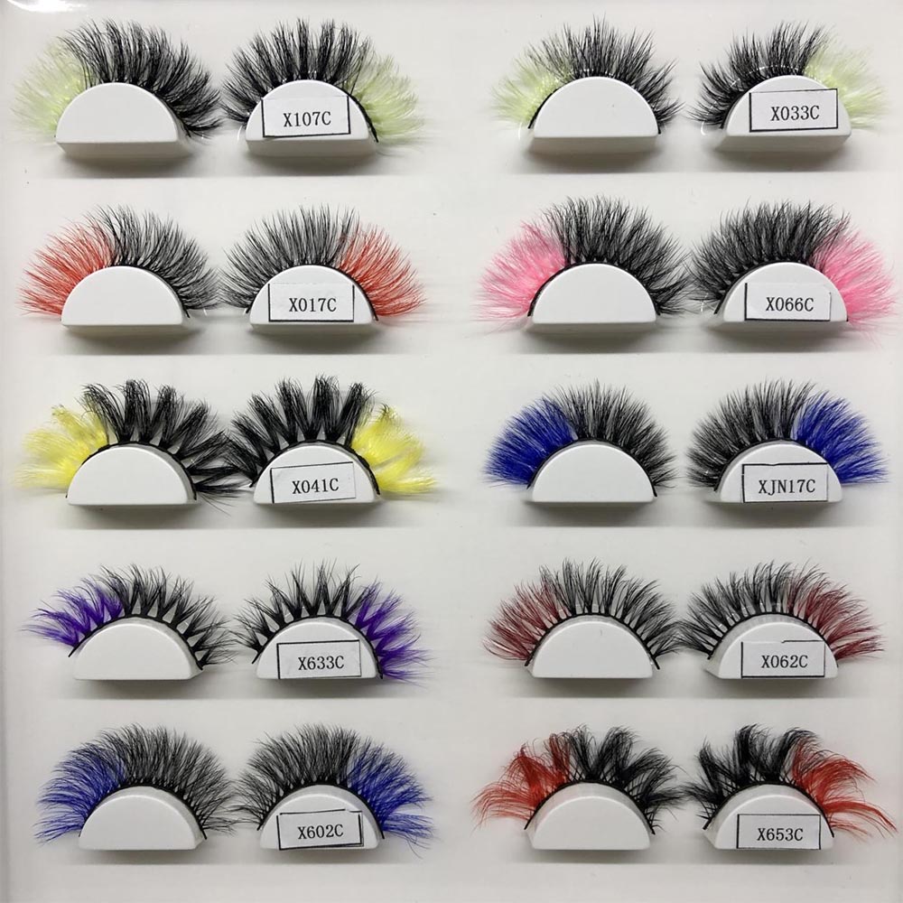 Color Faux Mink Lashes 3D Curling Fake Eyelashes